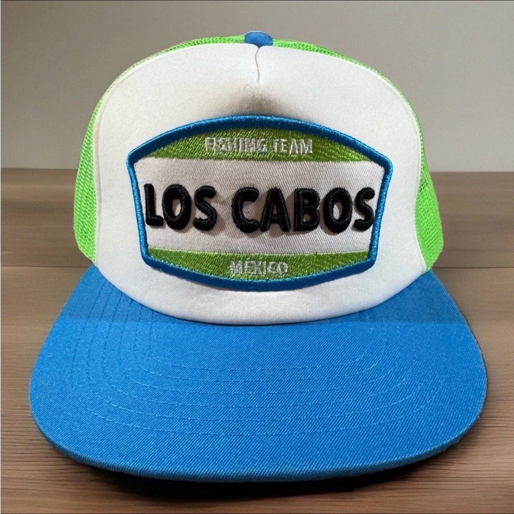 LOS CABOS Cap Mens OS MEXICO FISHING TEAM Foam Mesh SnapBack Vintage Trucker Hat